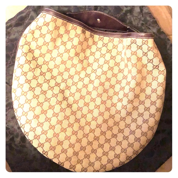 Gucci Canvas Hobo Shoulder Bag - monogrammed - Picture 1 of 3